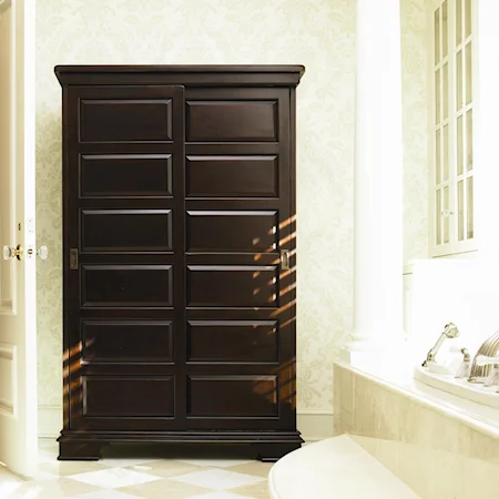 Sliding Door Chest w/ 6 Drawers